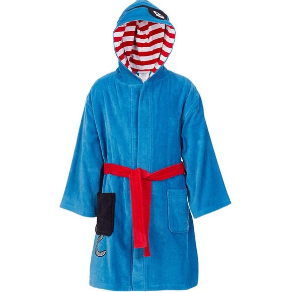 Boys Terry Robe Pirate Cover-Up/Bathrobe NEW - Picture 1 of 4